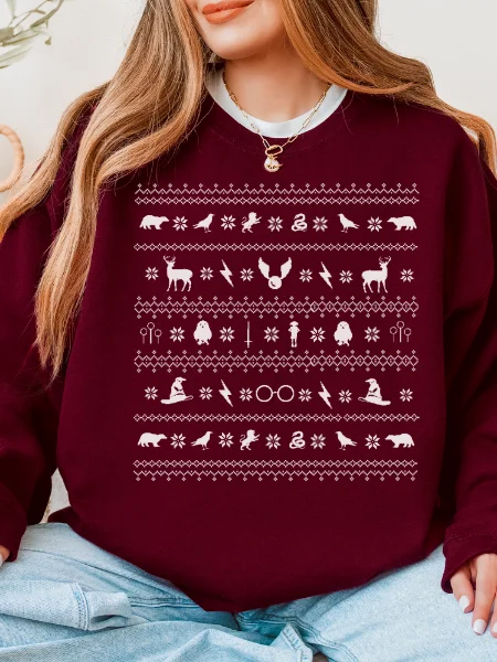 Magical School Ugly Christmas Sweater Cozy Minimalist Sweatshirt product image (10)