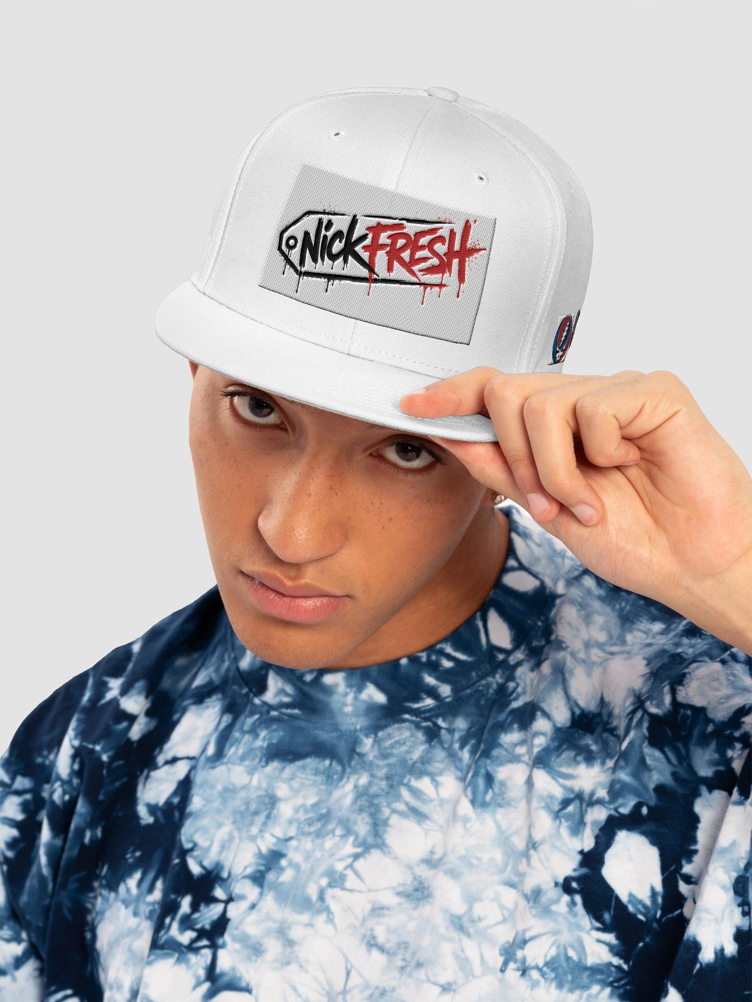 FRESH WHITE FLAT BILL DROP product image (5)