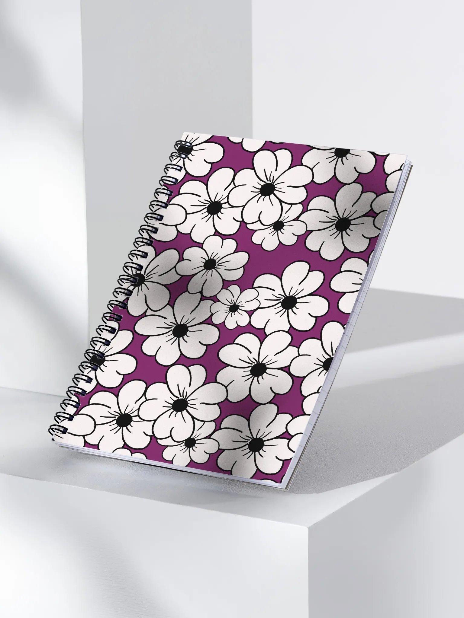 Flower power white notebook product image (3)