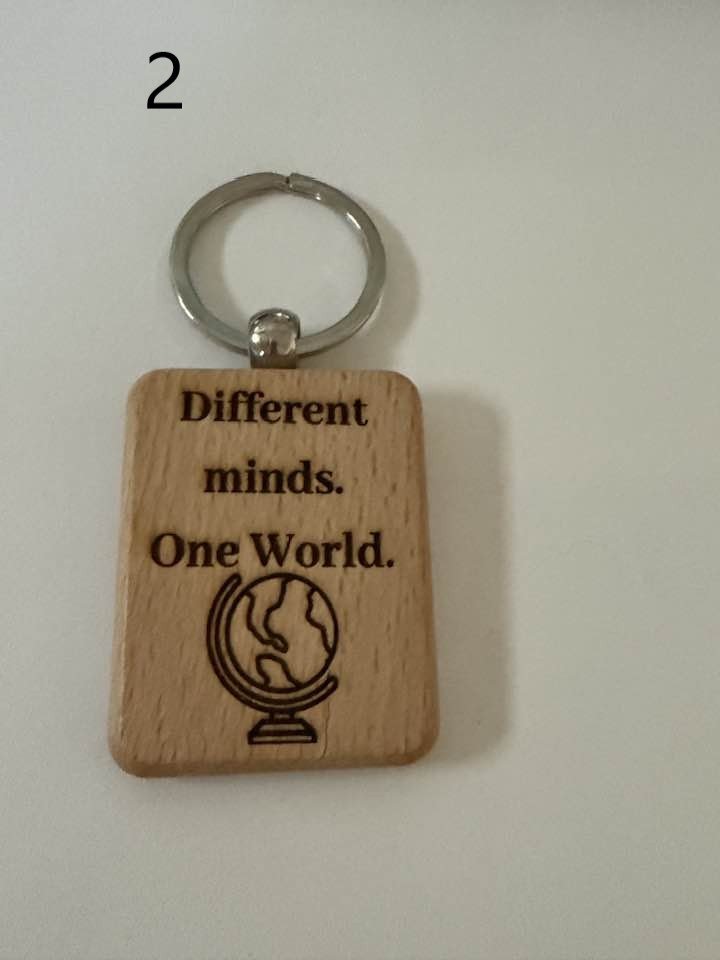 Wooden Engraved Neurodivergent Keychains | ADHD, Autism, Anxiety, and More (2) product image (2)