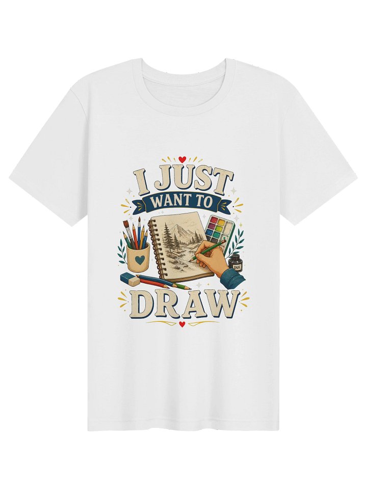 I Just Want To Draw Tee product image (1)
