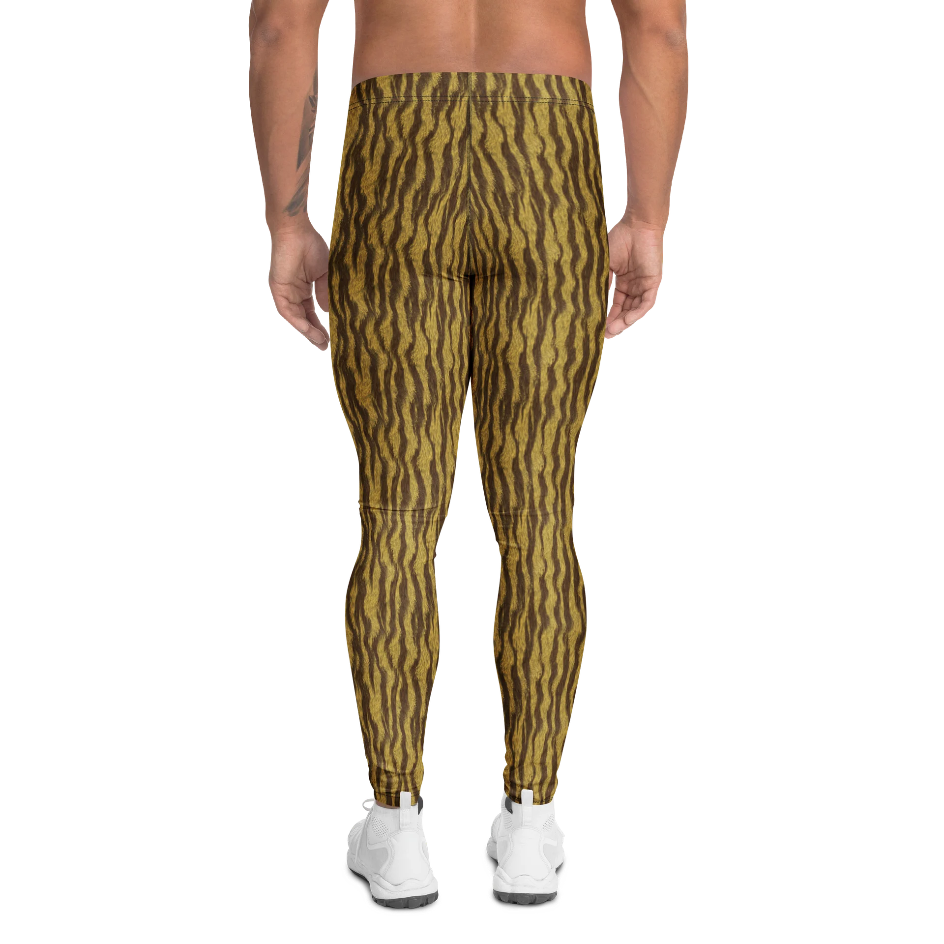 Bold Men's Leggings with Golden Brown Fur Print product image (2)