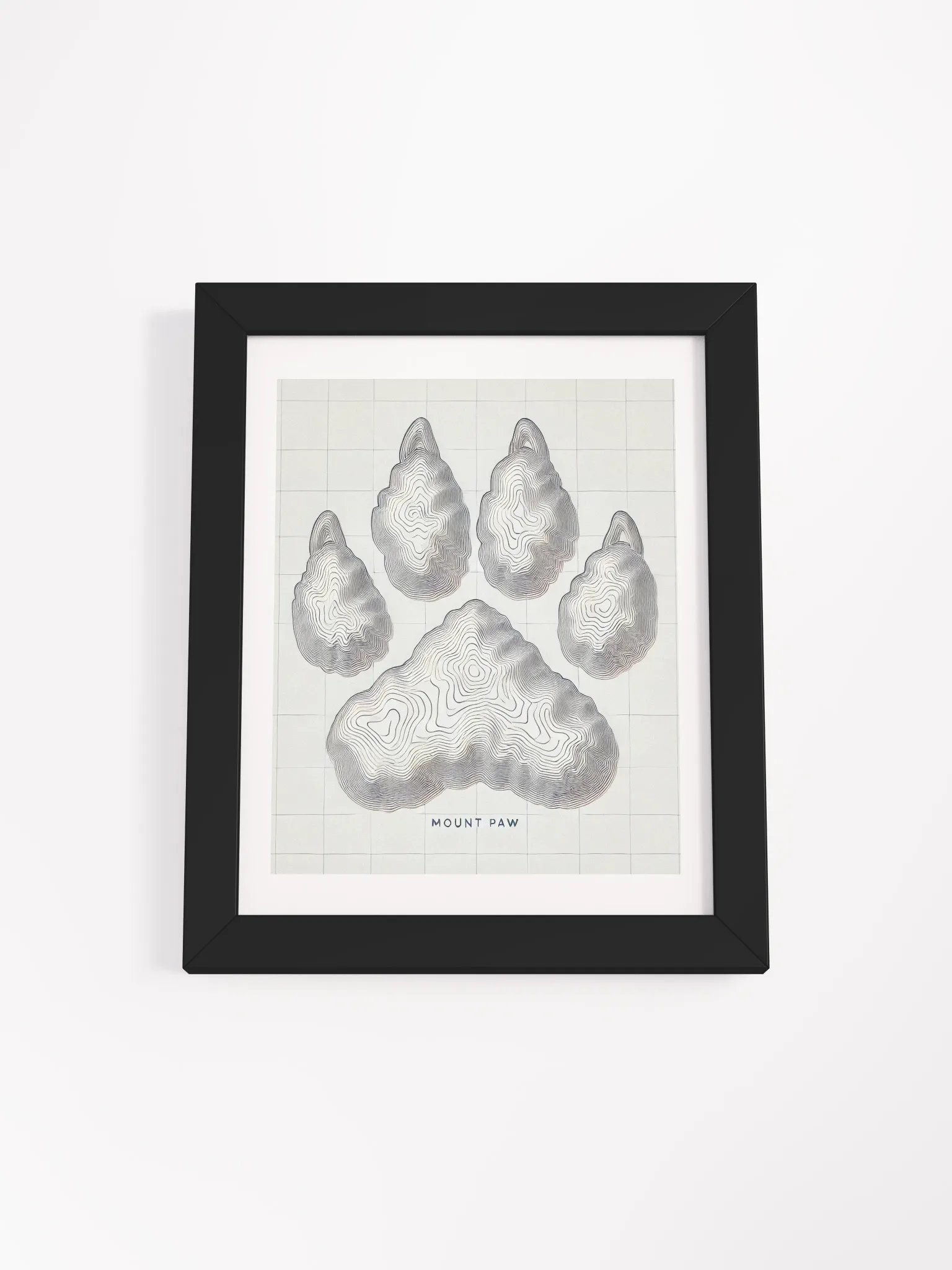 Framed Print Topographical Mt. Paw product image (1)