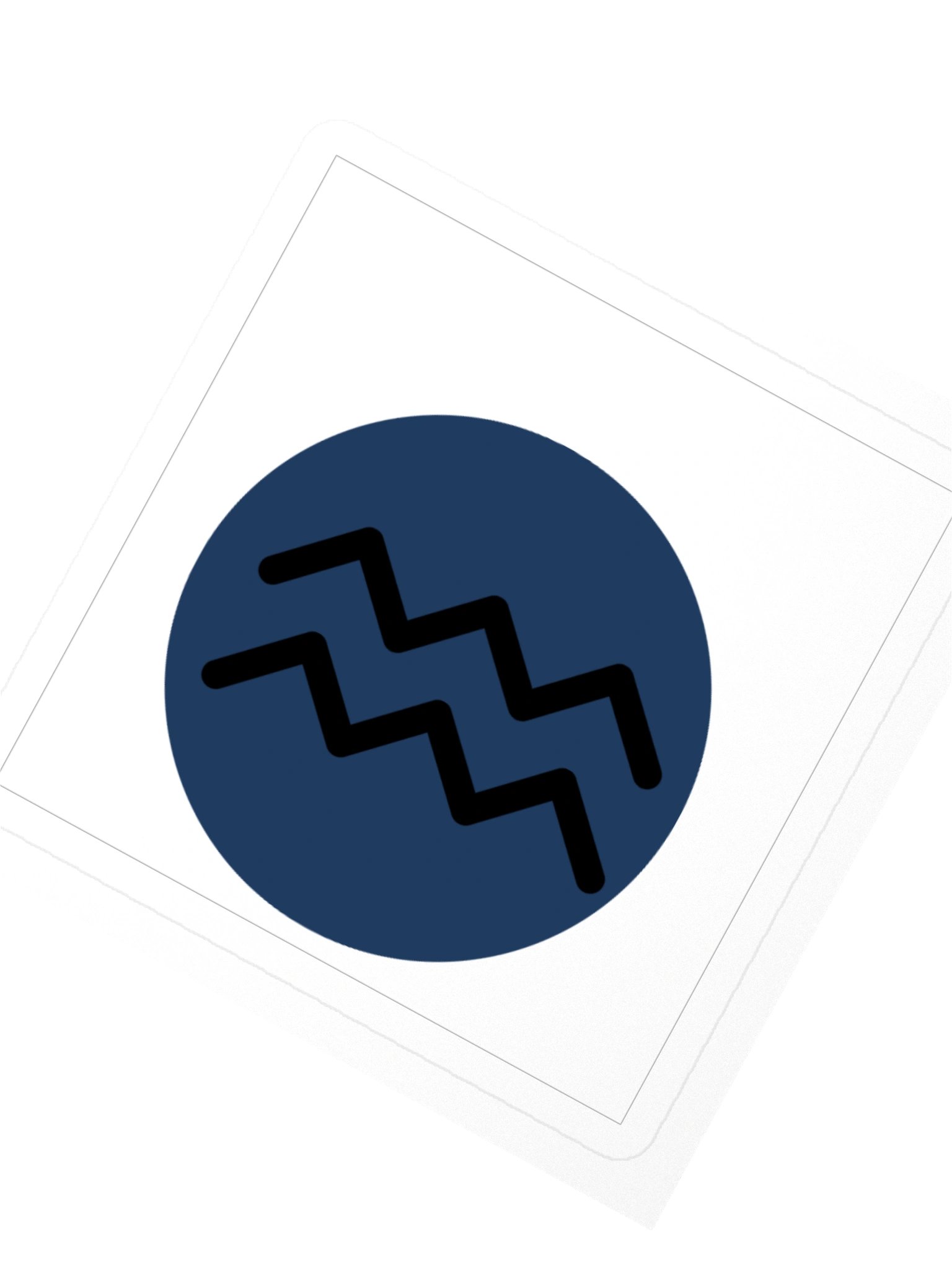 Abstract Blue Zigzag Kiss Cut Sticker product image (2)