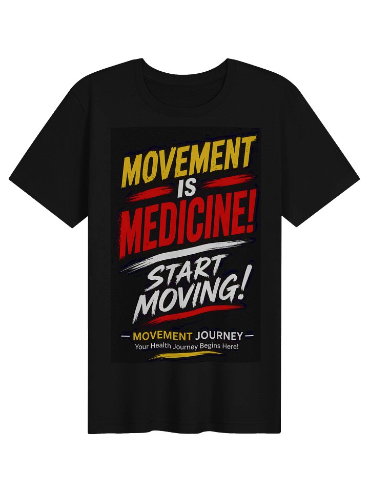 Movement Is Medicine Black Tshirt No Image product image (1)