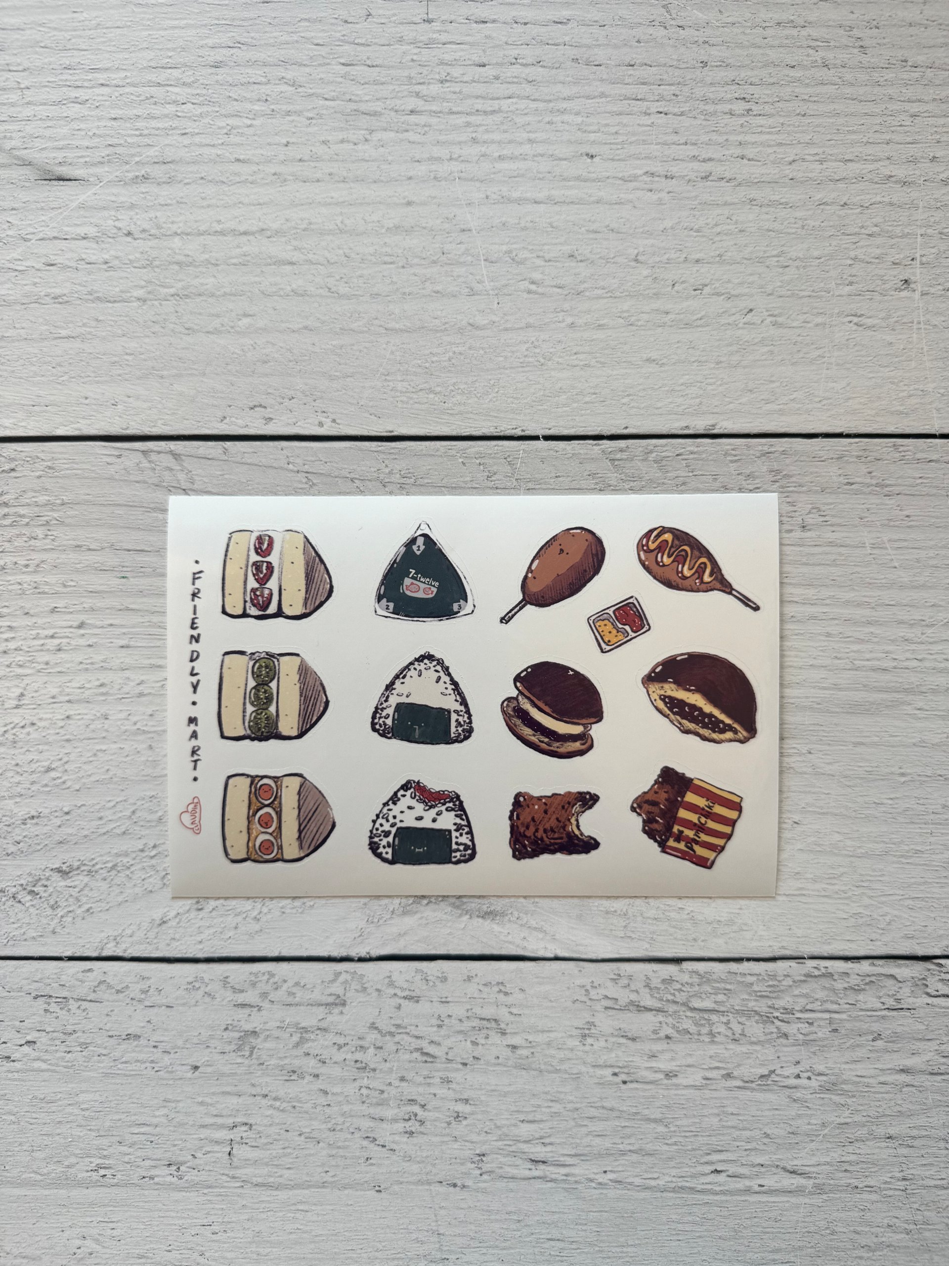 Konbini Friendly Mart Foods Vinyl Sticker Sheet product image (2)