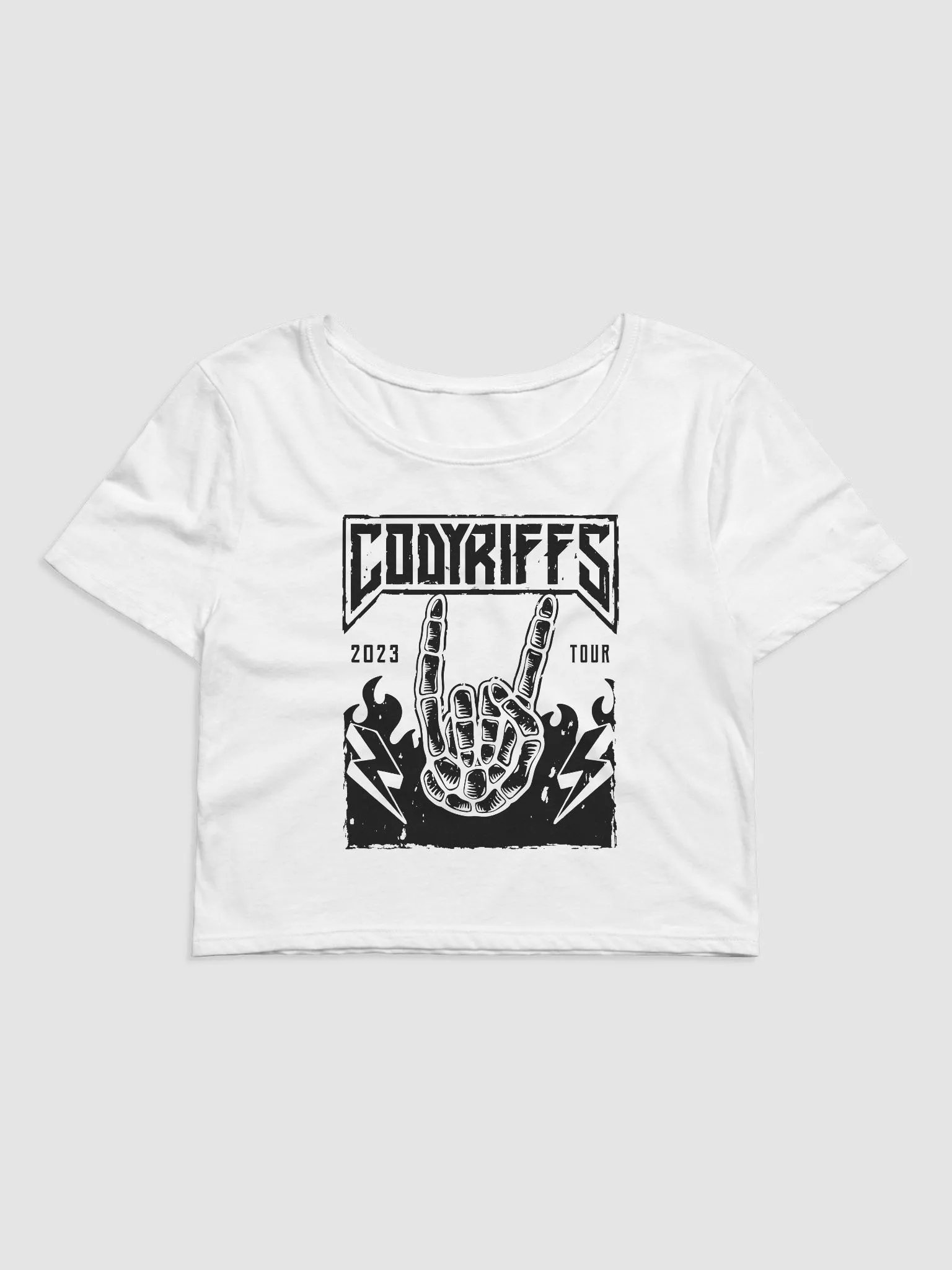 CR 2023 Tour - White Crop Top product image (1)