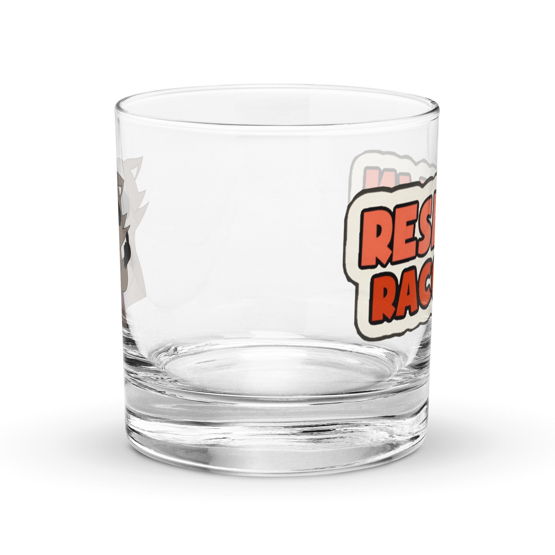 RespawnRaccoon's Middle Finger Rocks Glass product image (1)