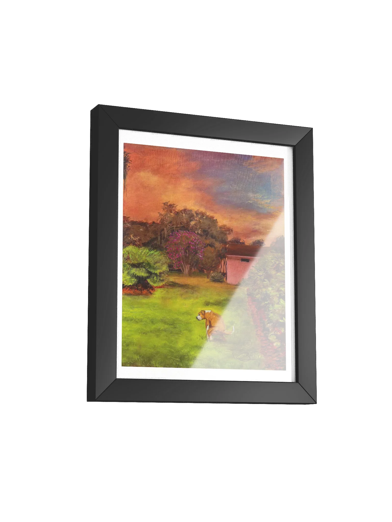 A Not So Private Sunset (Oil Painting) | Framed Matte Print product image (6)
