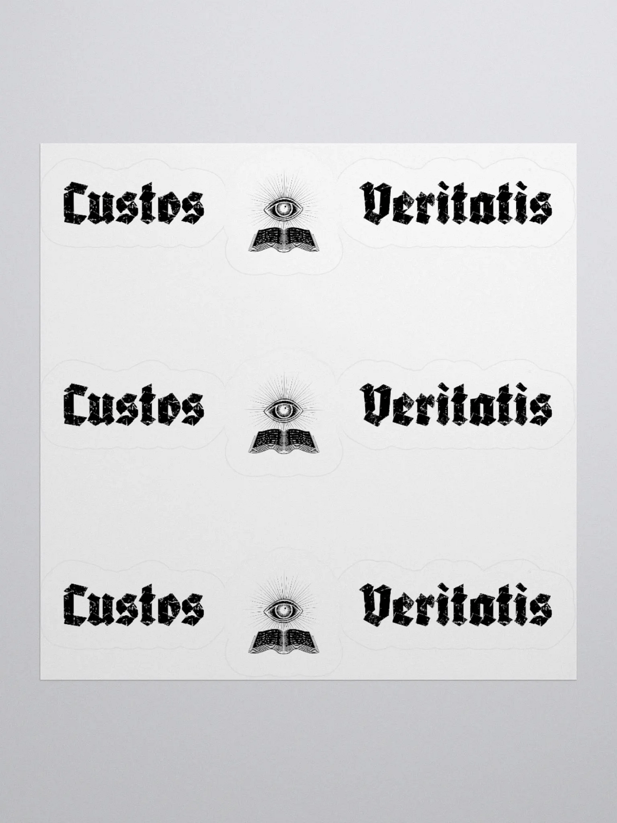 Custos Veritatis Black Eye Banner Sticker | Custos Veritatis