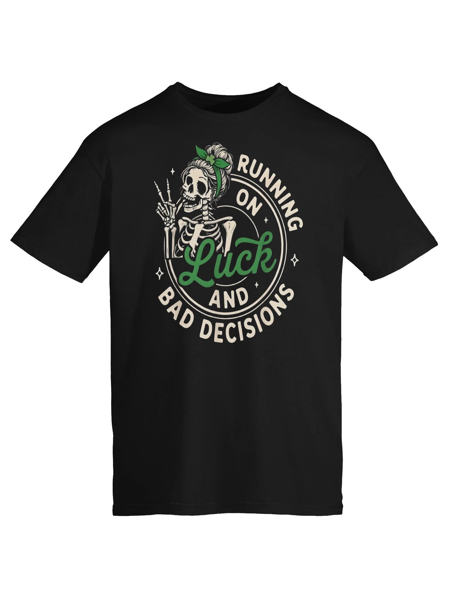 Running on Luck Skeleton Peace Tee product image (25)