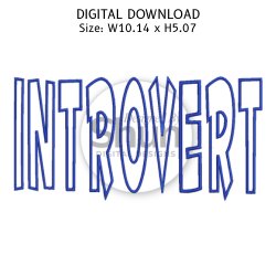 Introvert Applique Embroidery Design product image (1)