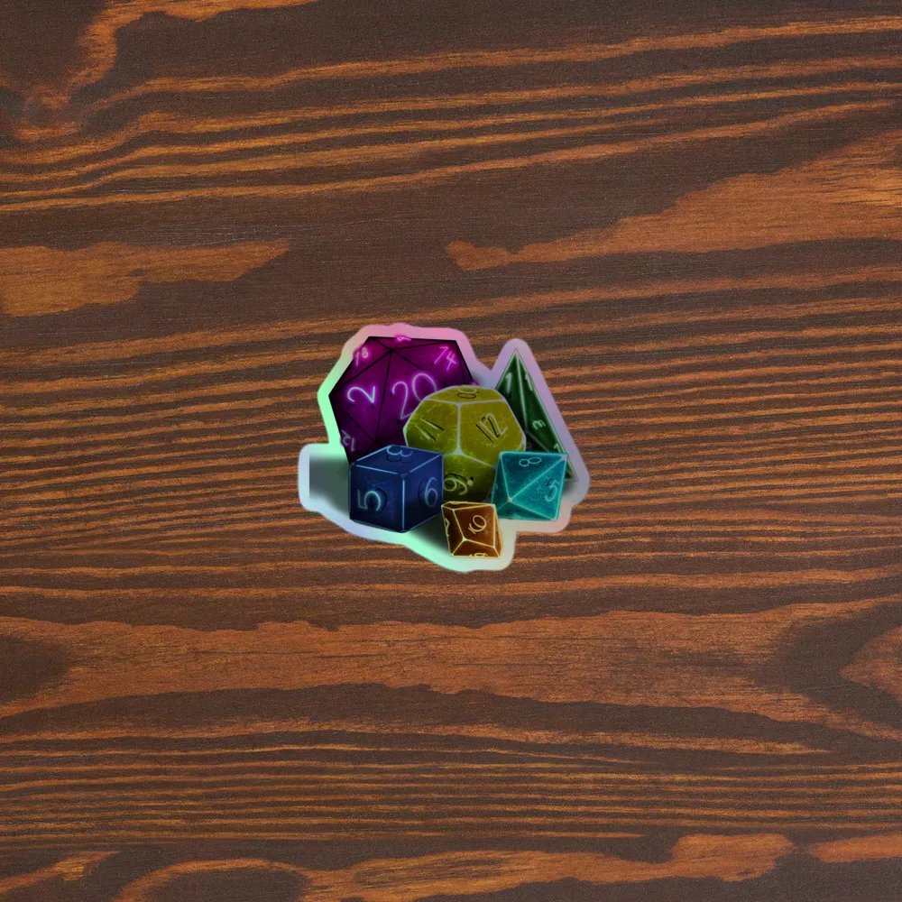 Magic Dice Set Holo Sticker product image (3)