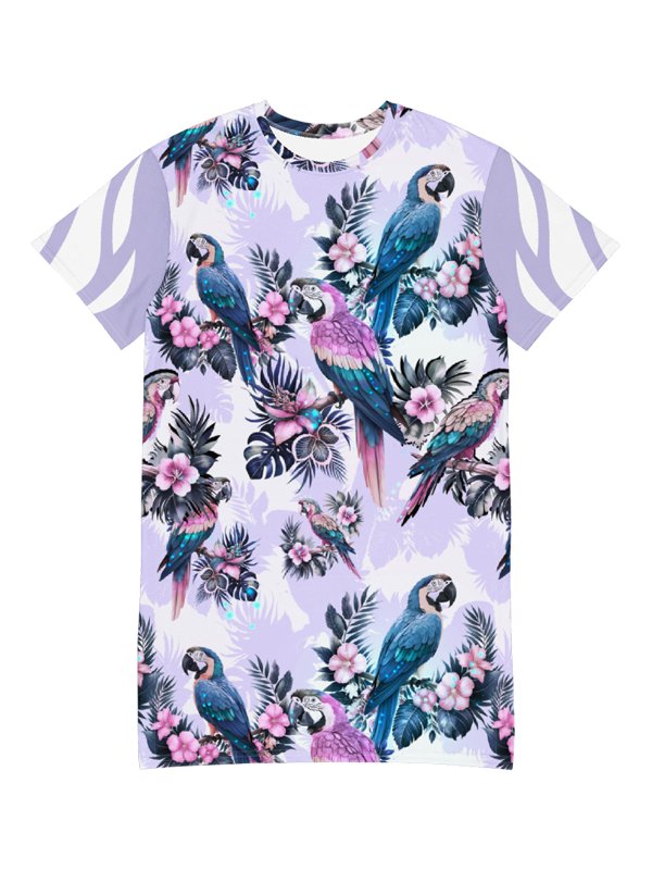 Elysian Birds-T shirt dress purple product image (2)