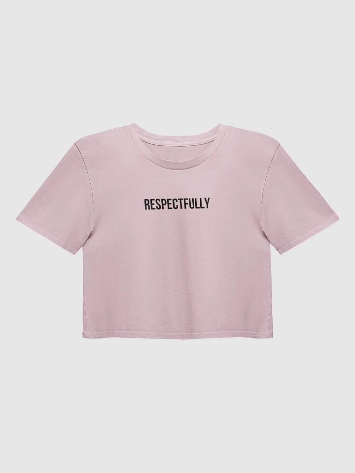 Respectfully Women Crop Top Black Font product image (1)