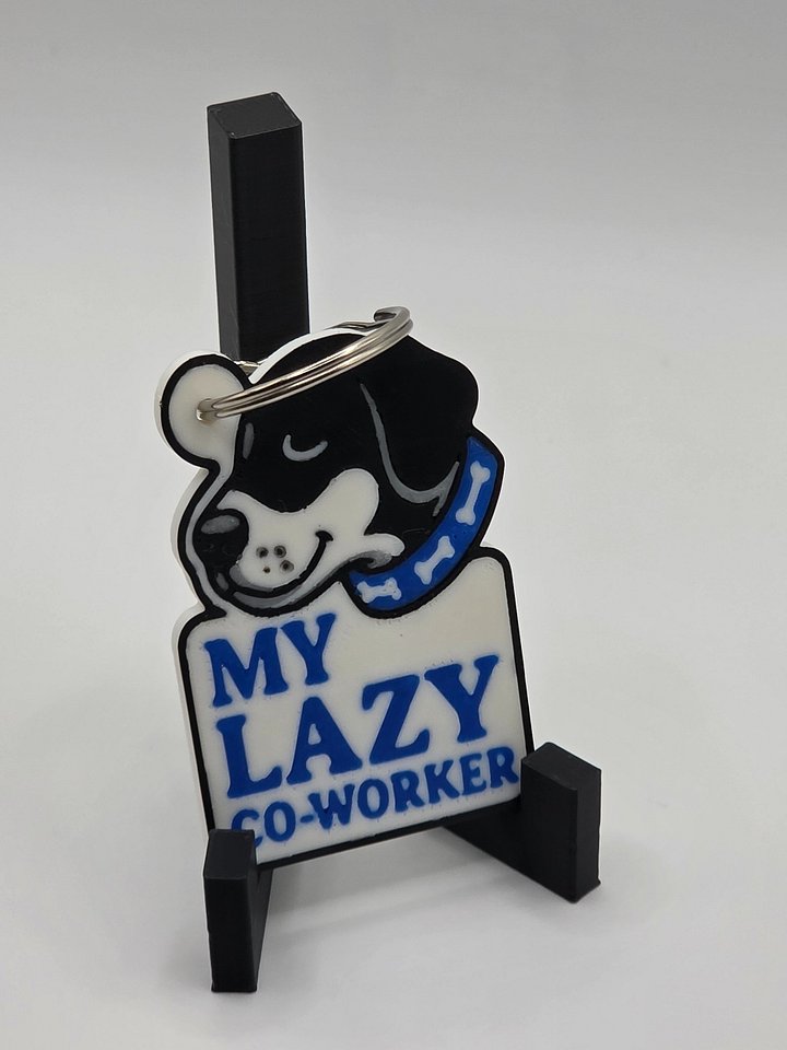 🐾 My Lazy Co-Worker Keychain – Funny Dog Lover Gift 🐶 product image (2)