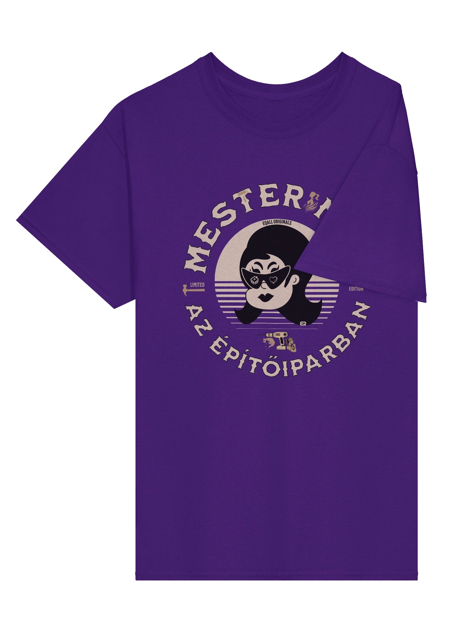 Laza Mesternő Retro Vibe_Unisex 100% Pamut Gildan Dizájn_EQALL.hu® Originals_Barna / Bézs product image (2)