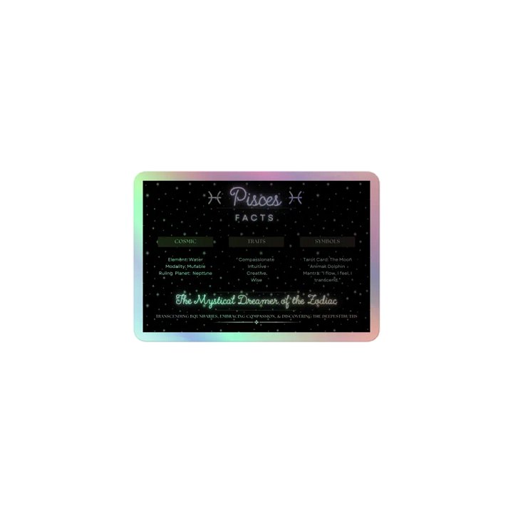 Pisces, Attributes , Holographic Sticker product image (1)