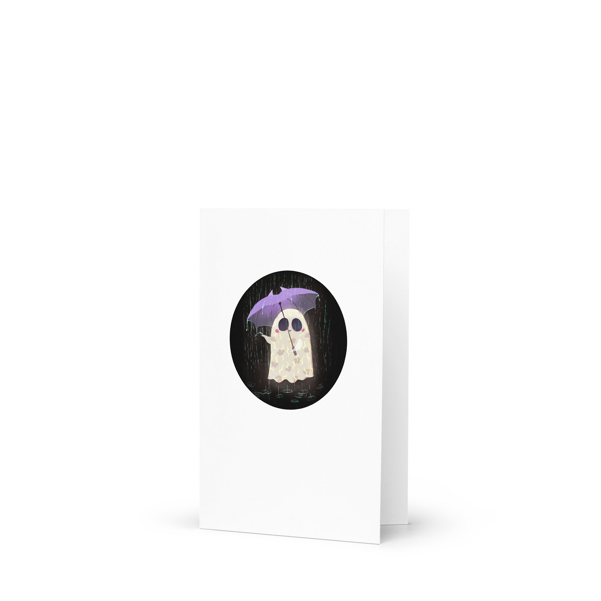 Little Ghost in the Rain - Greeting Card product image (4)