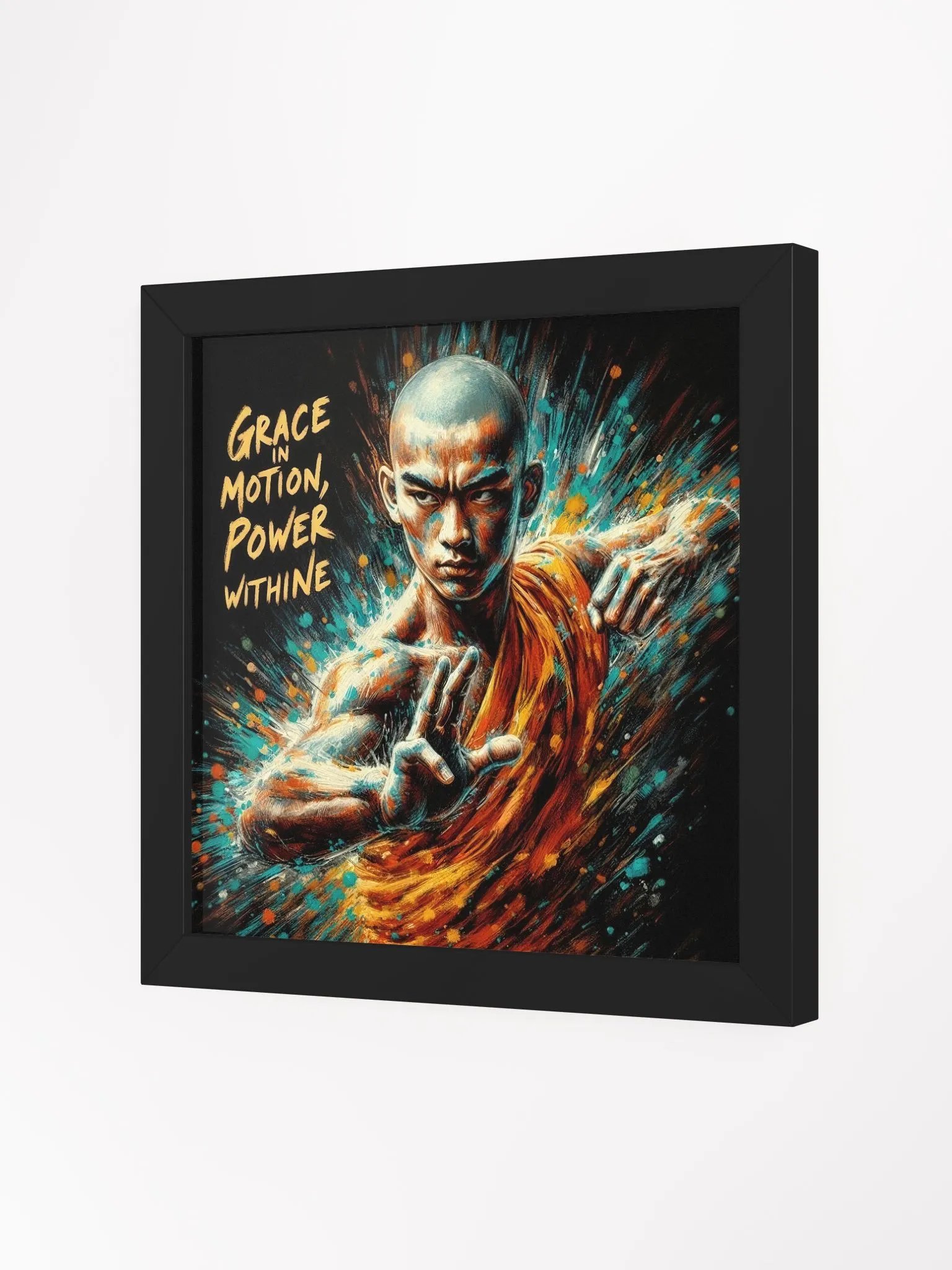 Shaolin Kung Fu Warrior Art Framed Print product image (2)