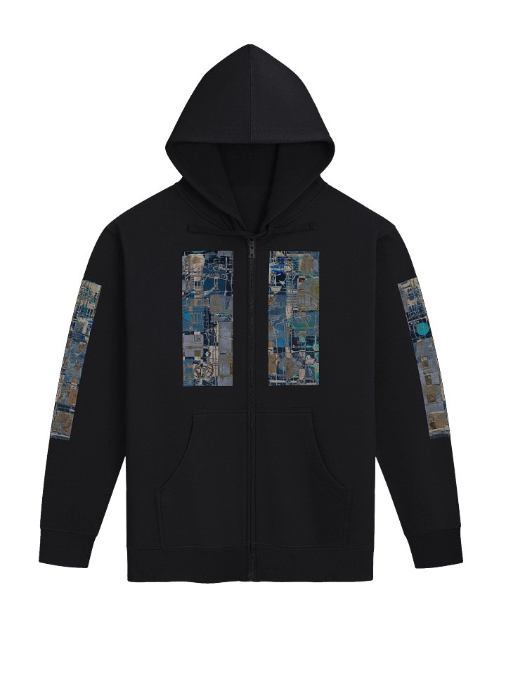 Abstract Geometric Urban Zip-Up Hoodie product image (1)