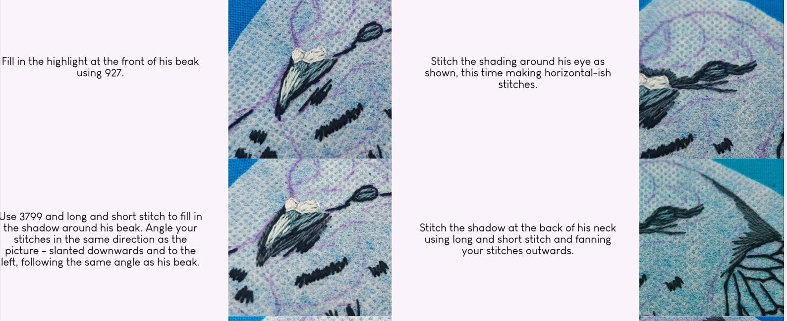 Sleepy Pigeon PDF Hand Embroidery Pattern: Snoozecore Urban Street Bird Pidge DIY Wall Art (digital Tutorial) product image (3)
