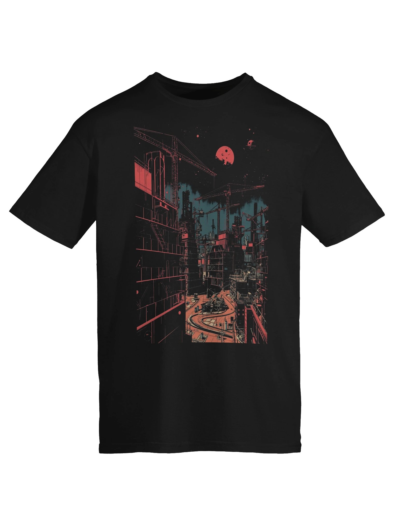 Red Moon Constructionscape T-Shirt product image (4)