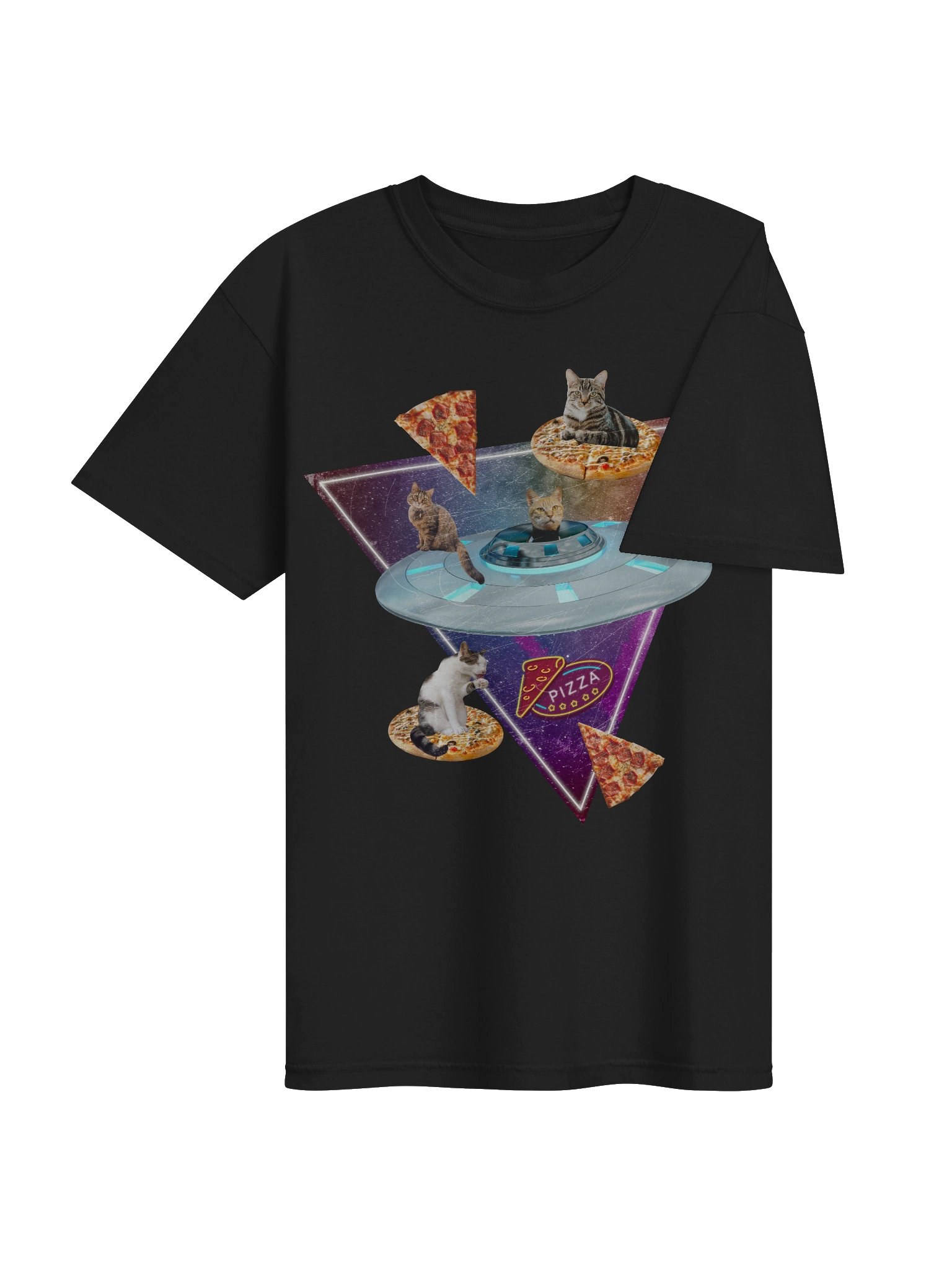 Pizza Space Cats Graphic T-Shirt product image (10)