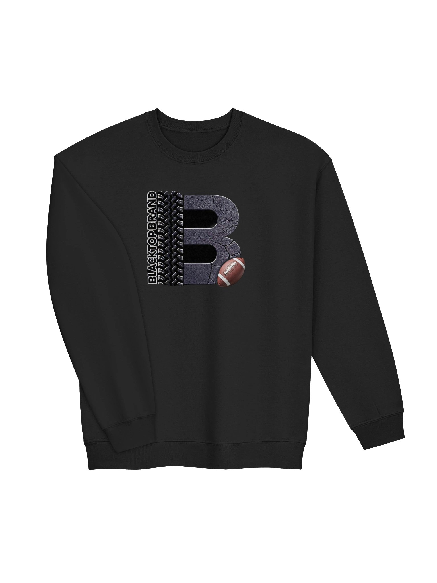 Blacktop Brand Football Logo Crewneck Sweatshirt product image (23)