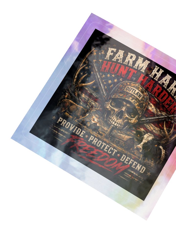Farm Hard - Hunt Harder Kiss-Cut Holographic Sticker Sheet product image (6)