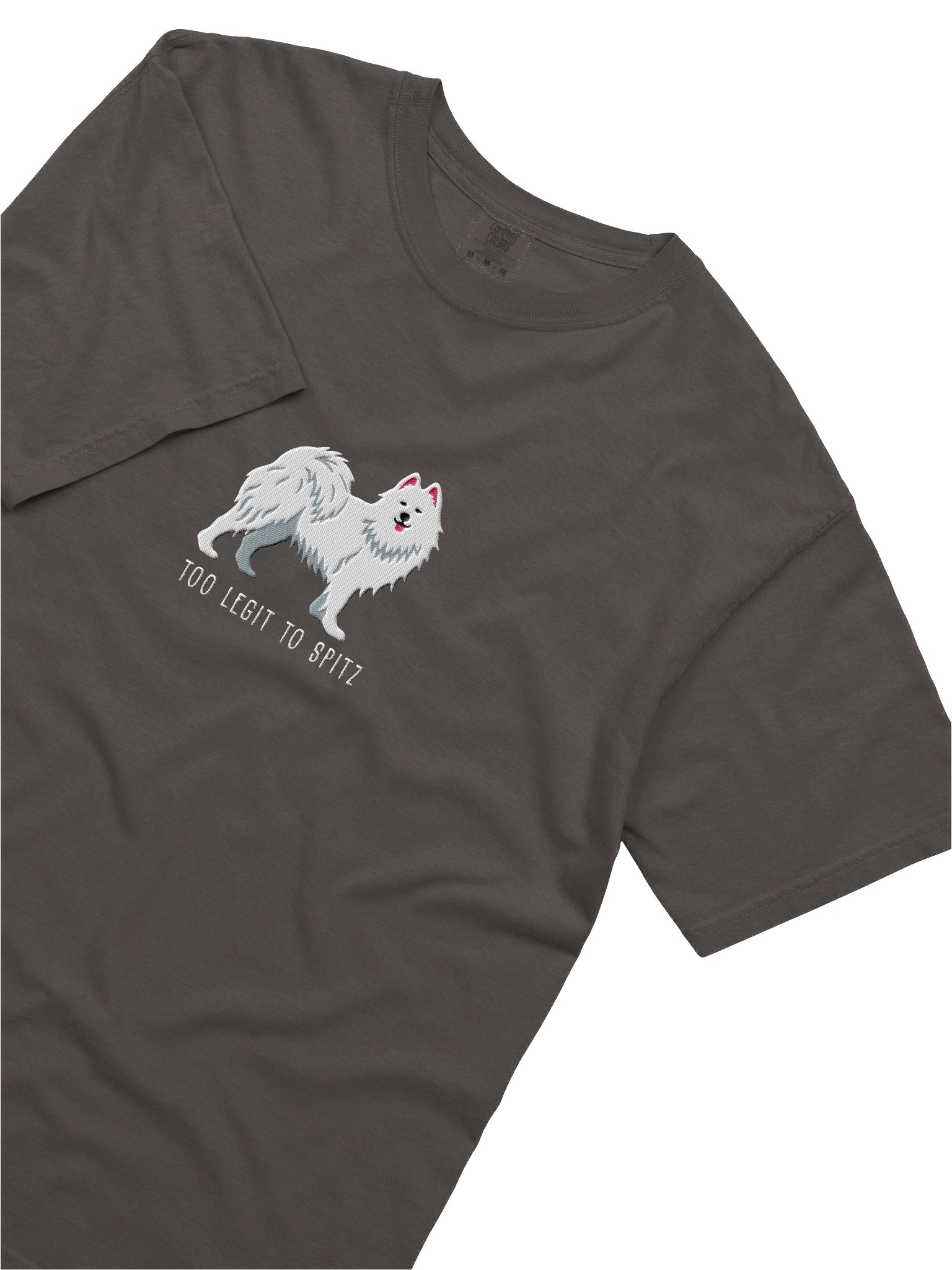 Too Legit to Spitz T-Shirt(Embroidered) of a Samoyed product image (8)