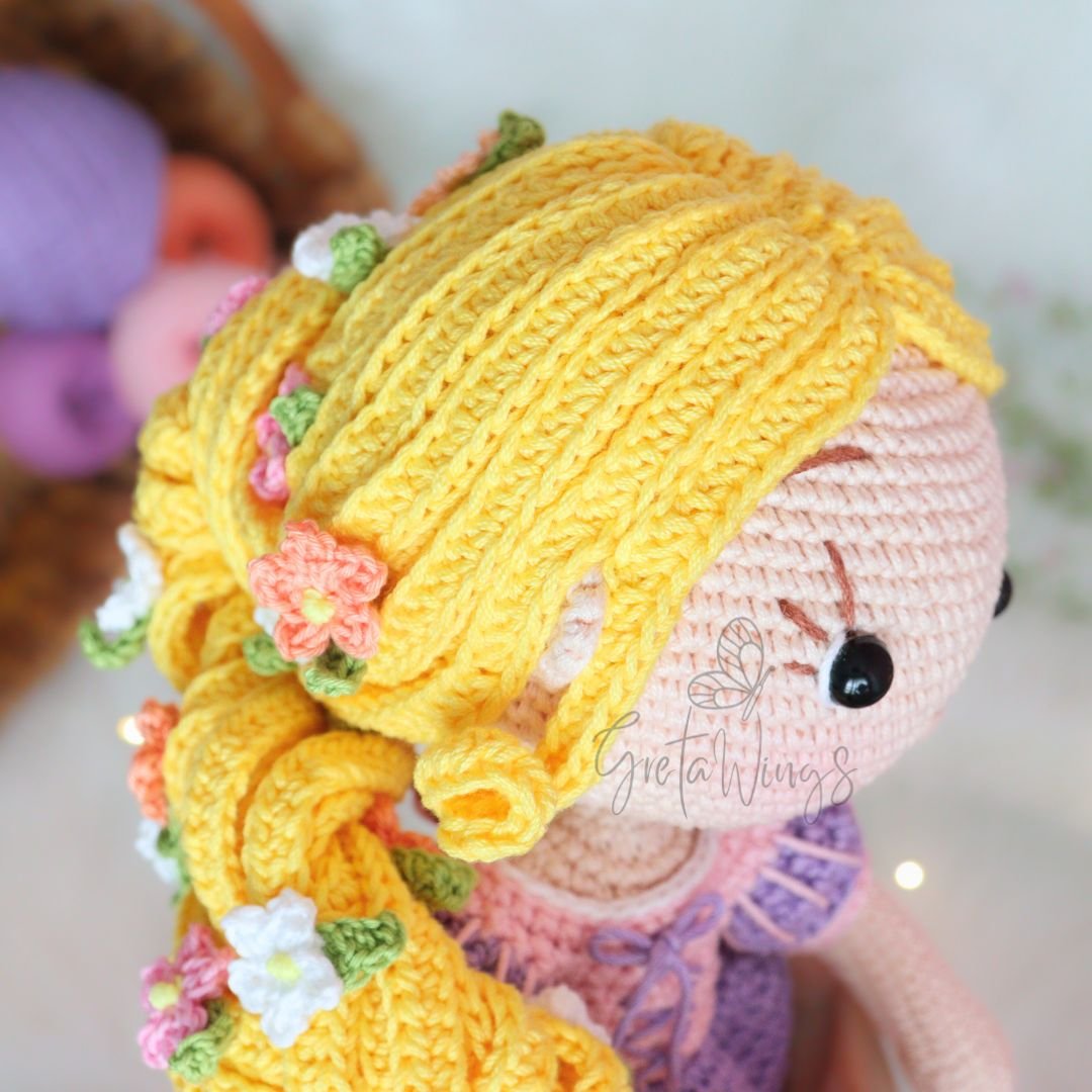 Patrón de Amigurumi Princesa Rapunzel (descarga digital) product image (5)