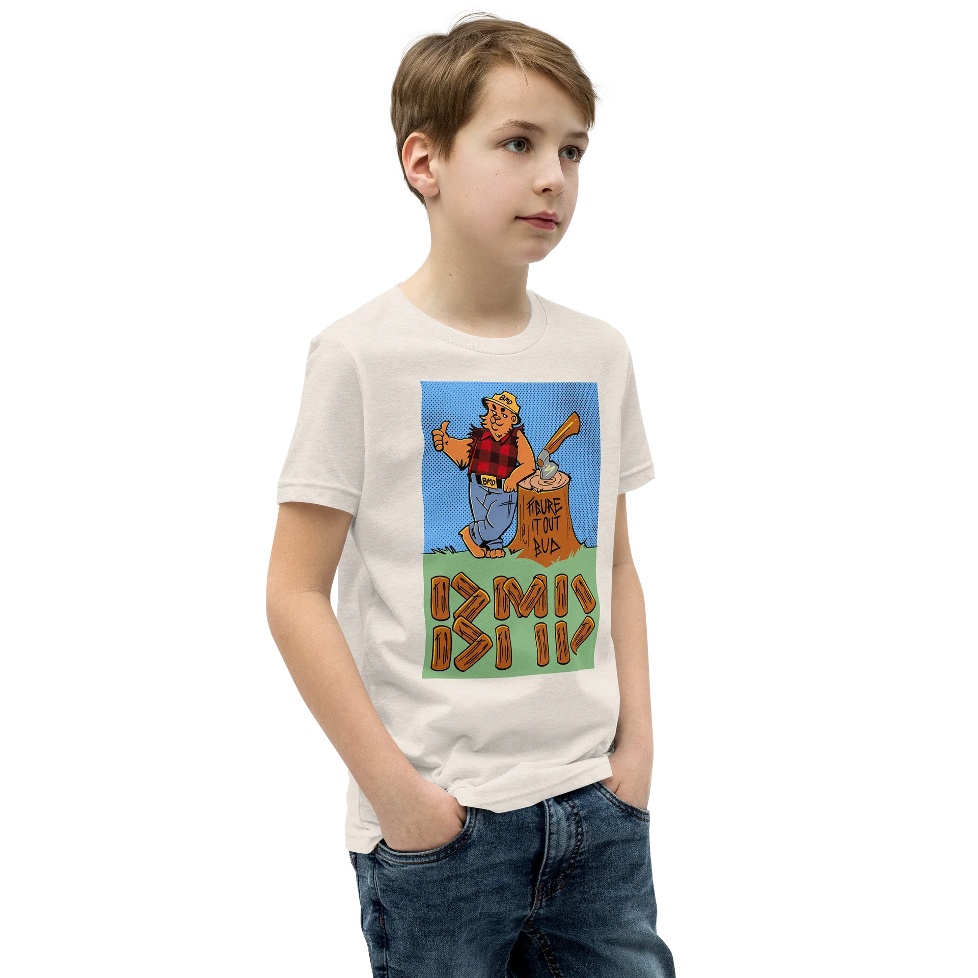 Lumberjack Bear BMD Youth T-Shirt product image (14)