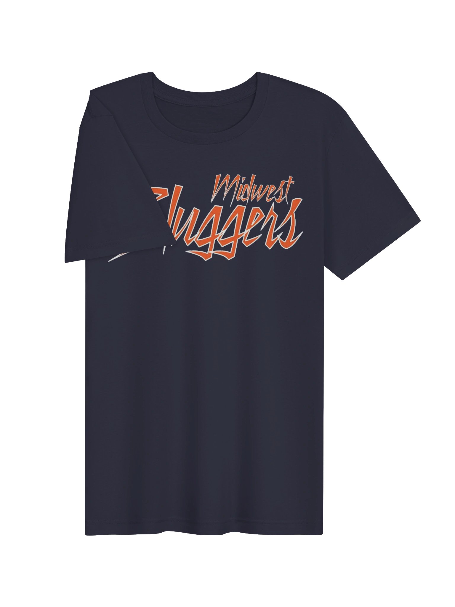 Midwest Sluggers Stacked Logo Navy Unisex Supersoft Tee product image (3)