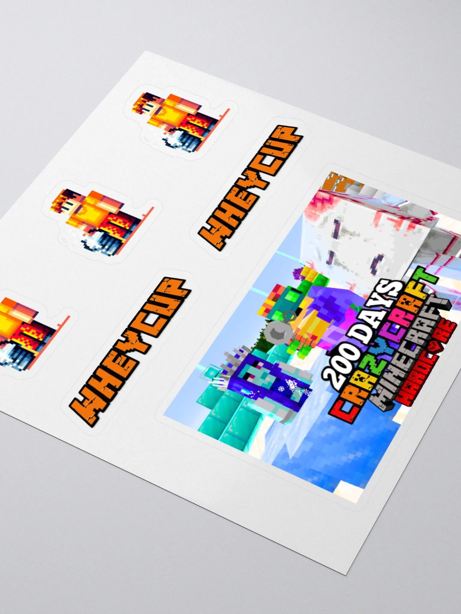 Wheycup CRAZYCRAFT 200 DAYS Sticker Sheet product image (6)