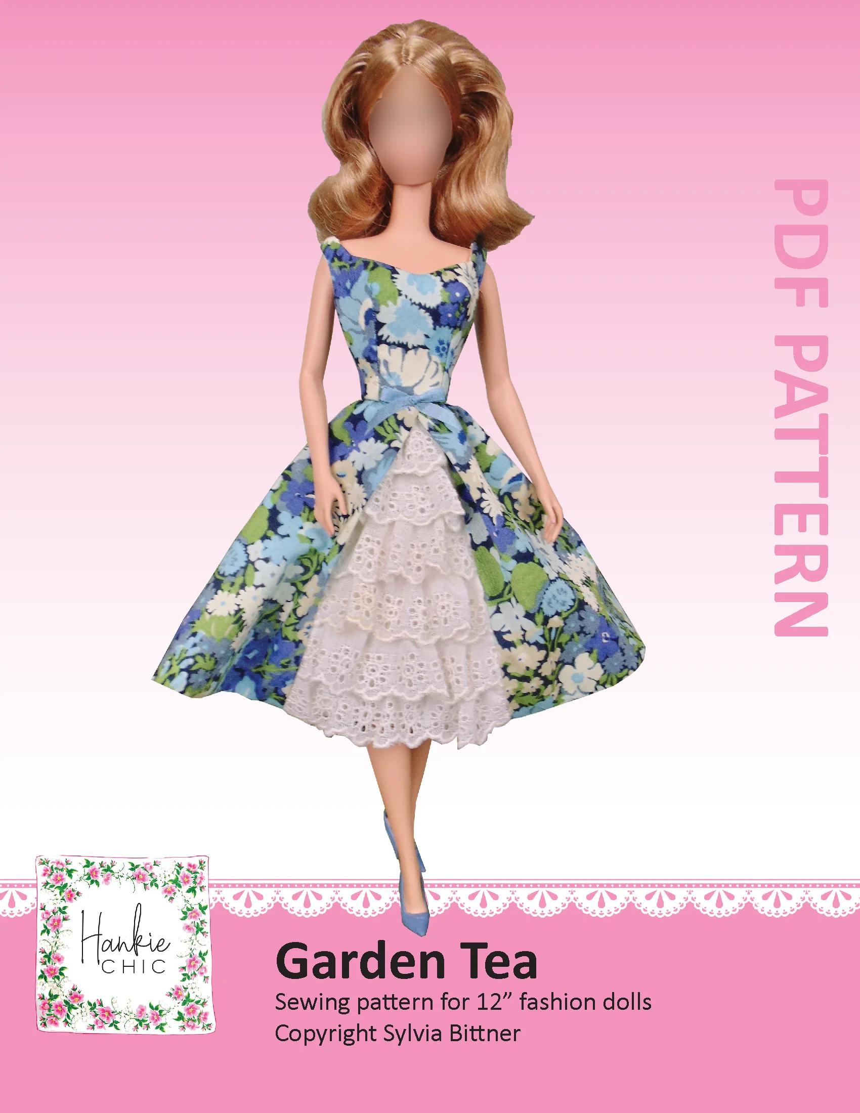 Garden Tea sewing pattern for 12" fashion dolls product image (1)