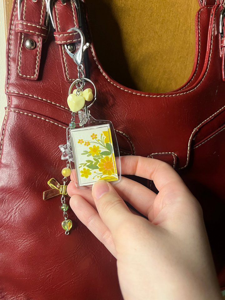 Yellow Flowers Deluxe Bag Charm product image (2)