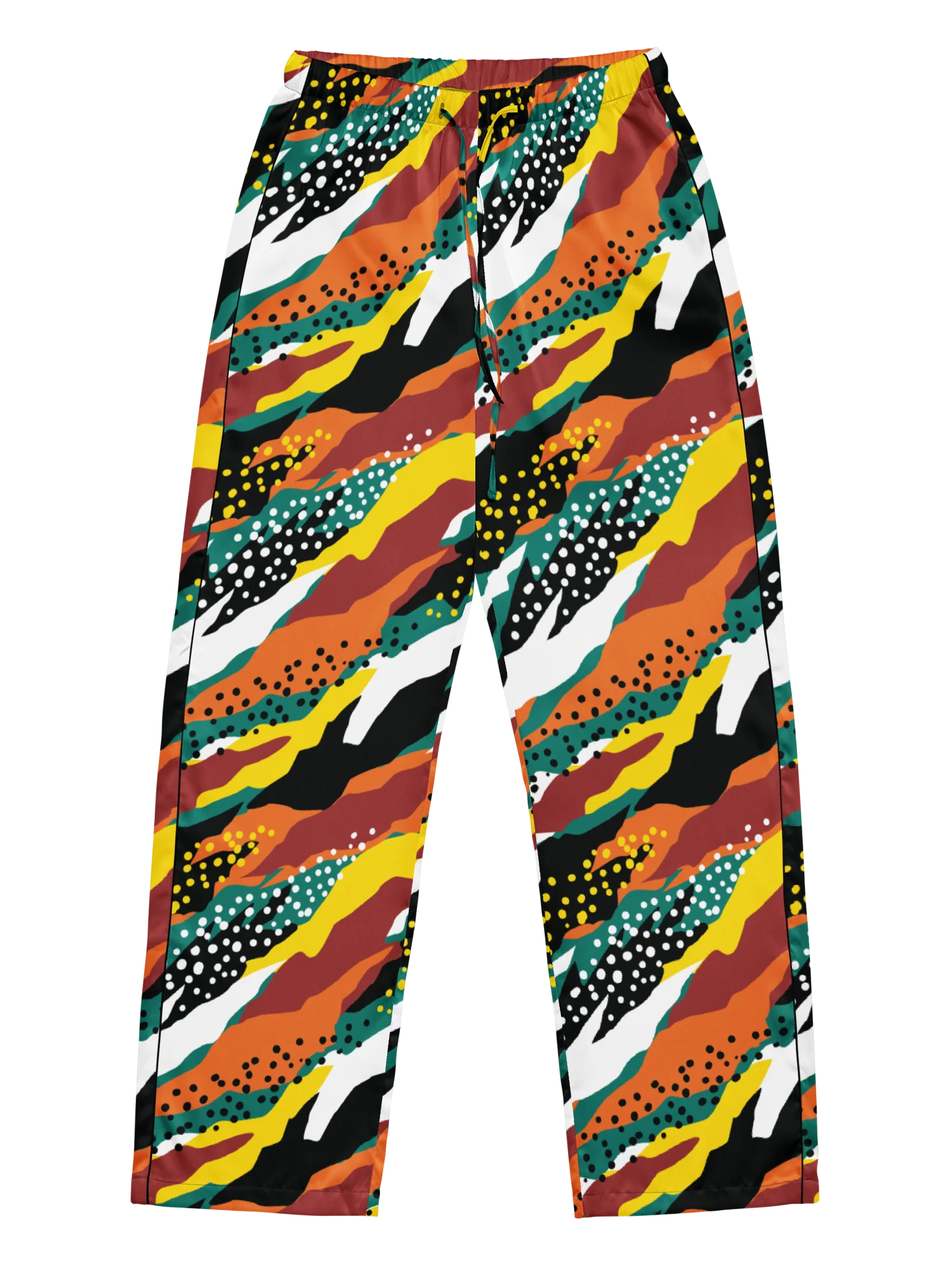 Terracotta & Teal Abstract Safari Pattern | Vibrant All-Over Print Women's Pajama Pants product image (1)