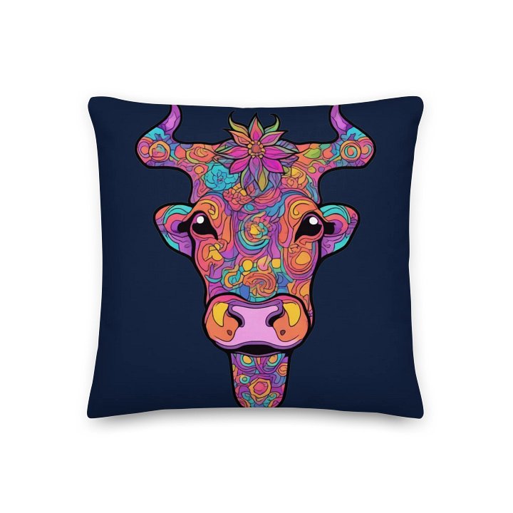 Floral Cow Face - Pillow product image (1)
