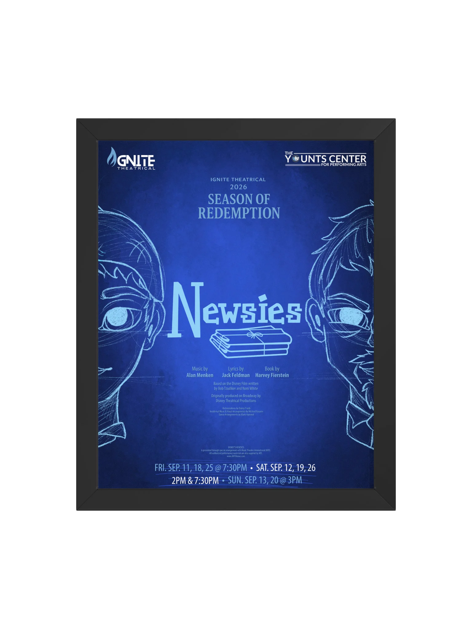 “Newsies” Framed Art Poster – Original Artwork by Nessa St. Clair product image (1)