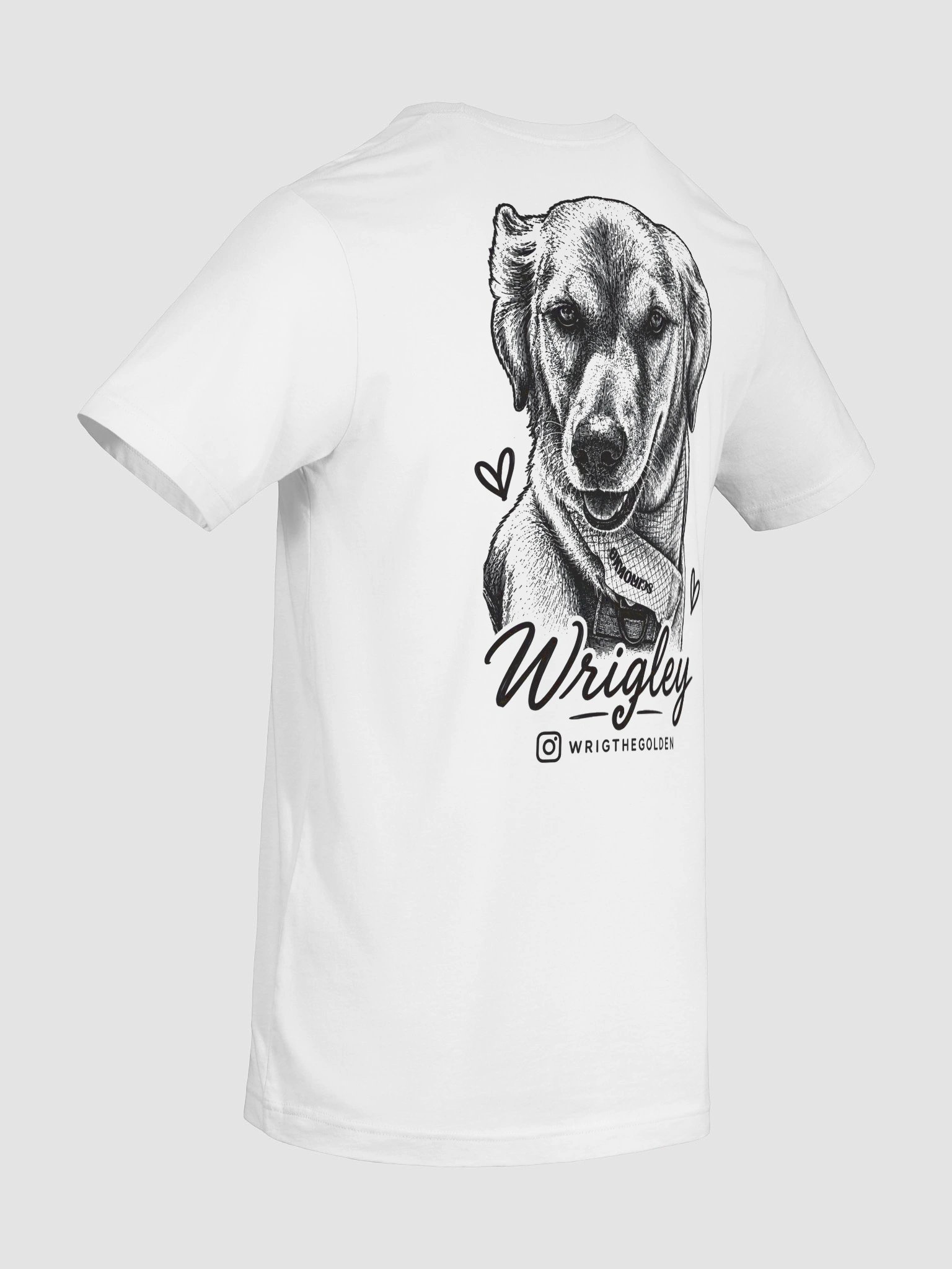 Wrigley Golden Retriever Heart Doodle Tee product image (48)