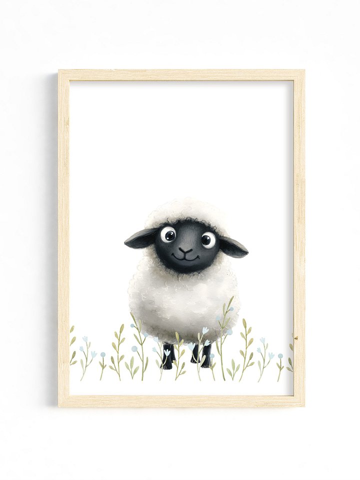 Cute Sheep Farm Nursery Print product image (1)