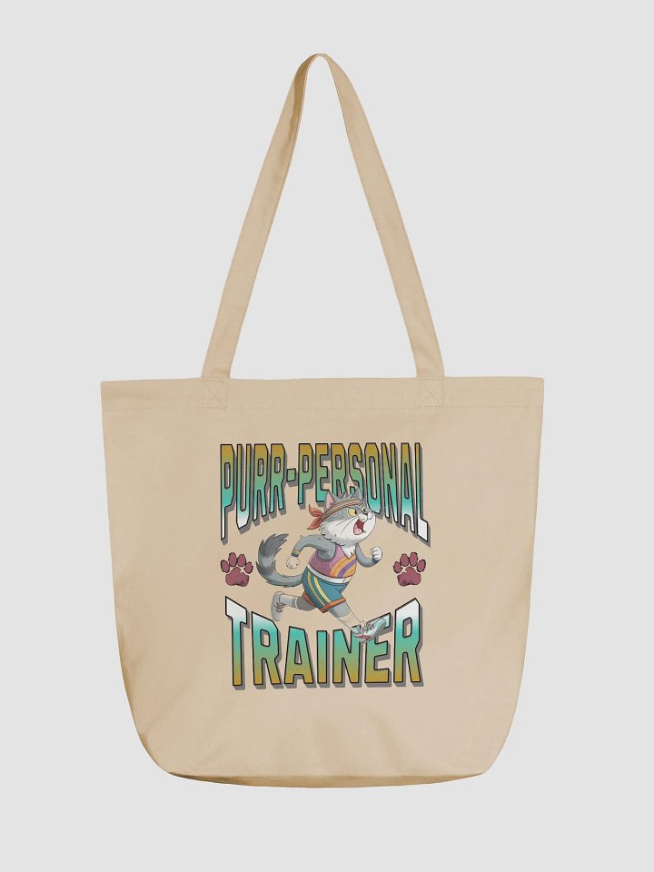 Purr Personal Trainer Cat Organic Cotton Tote product image (5)