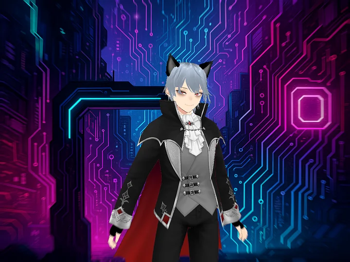 CyberHacker_X - Cyberpunk 3D Avatar Kit (VRM + Renders + Textures) product image (1)