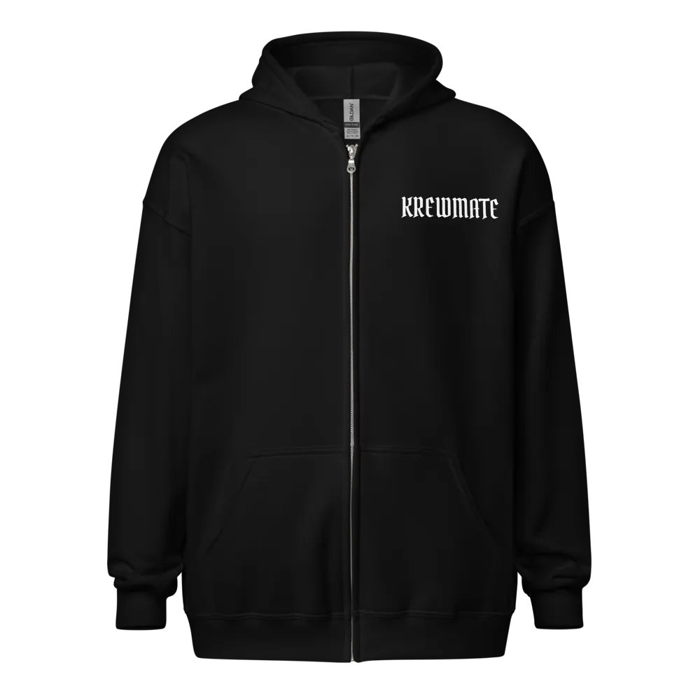 Krewmate Essential Zip Hoodie - Back from the Dead Variant (White Logo) product image (1)