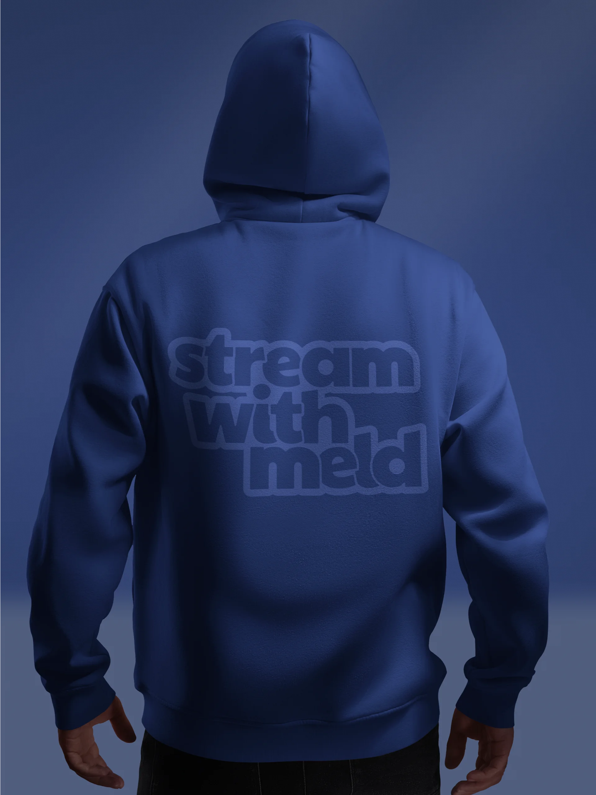 Monochrome Blue Hoodie product image (2)