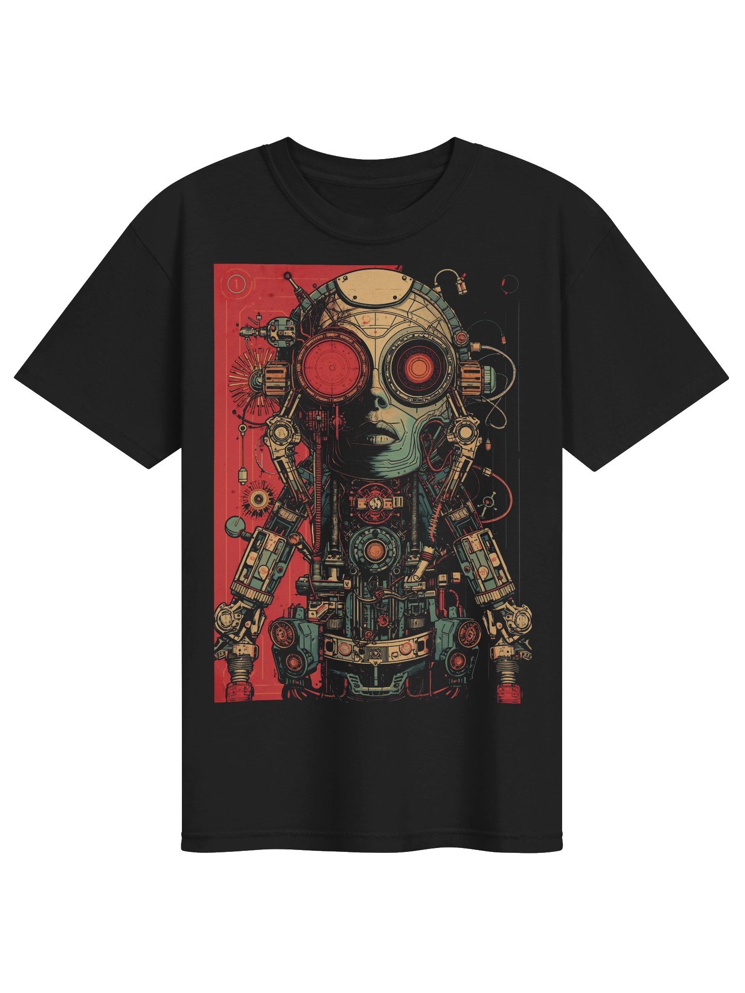 Retro Robot Circuit Heavyweight T-Shirt product image (1)