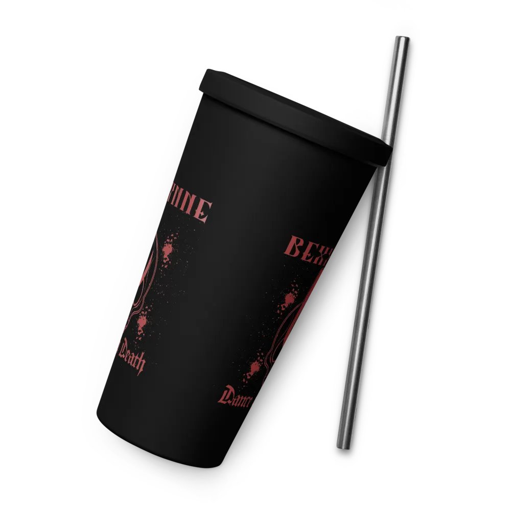 DANCE WITH DEATH INSULATED TUMBLER WITH A STRAW product image (7)