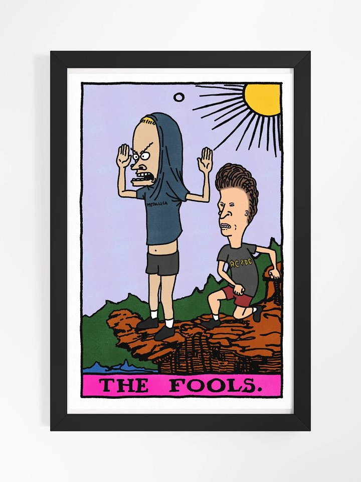 Cornholio Beavis and Butthead Fool Tarot Card Framed Print product image (1)