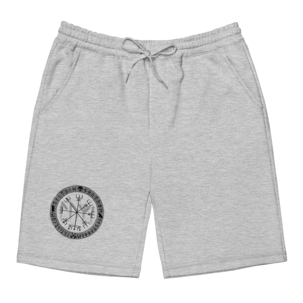 Nordische Runen | Schwarzer Vegvísir | Fleece Shorts product image (11)